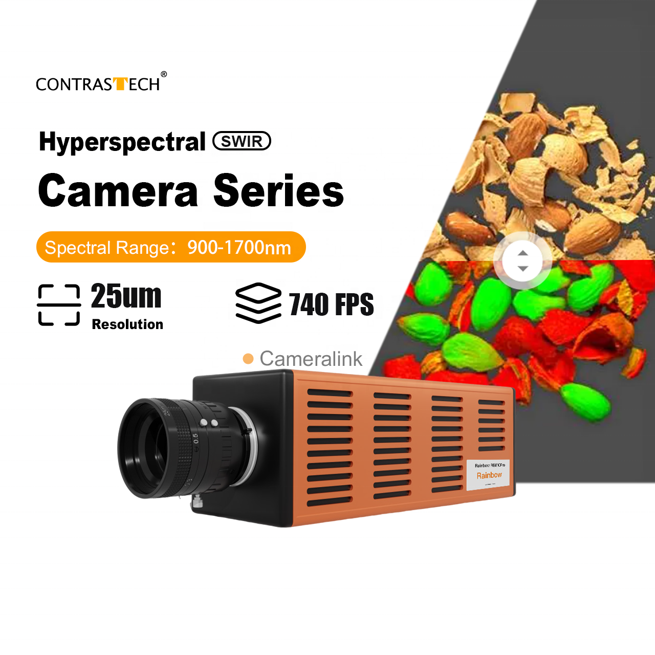Sistema de imagen hiperespectral CONTRASTECH iRainbow VNIR y SWIR