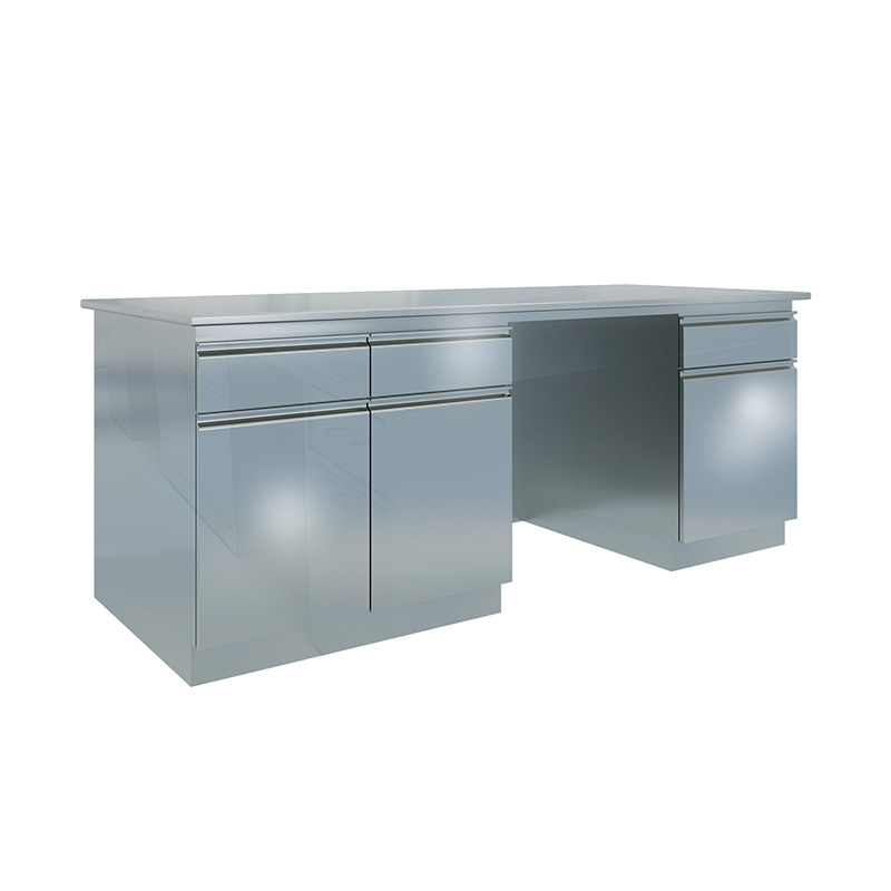 Steel Bancada laboratorial Bancada mural Size BIOBASE Steel-wood island bench — 2