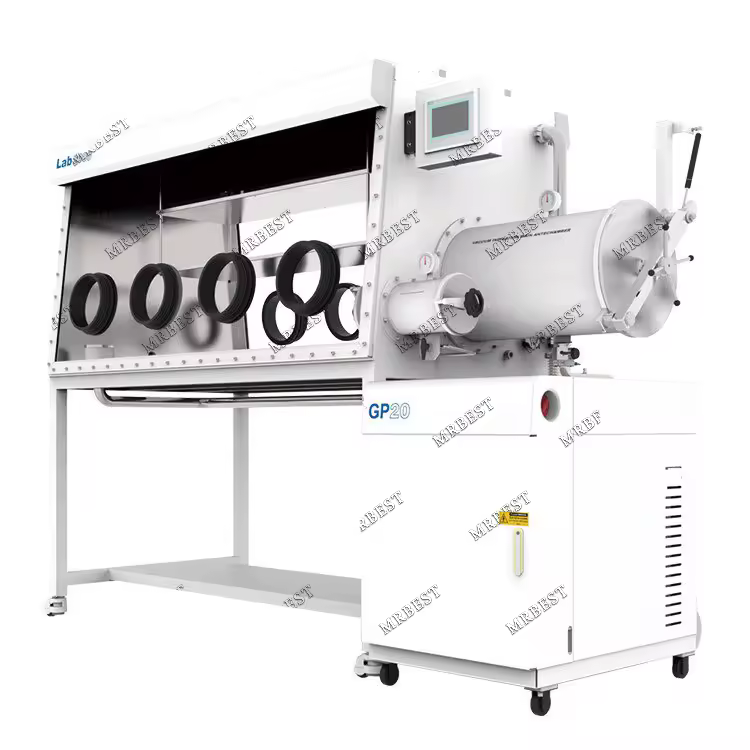 Glovebox grande em aço inoxidável MRBEST MR-Lab2000 com quatro luvas — 5